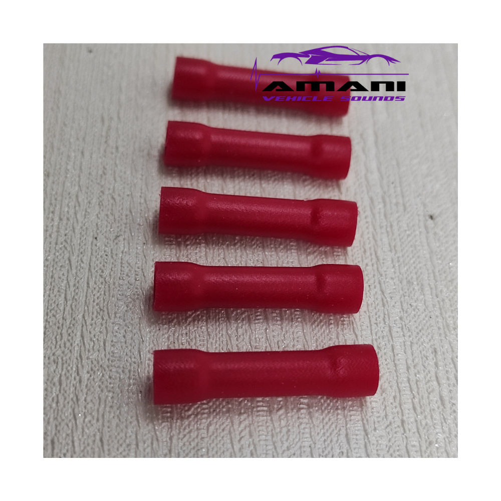 1.25mm red Butt Connectors (10pcs)