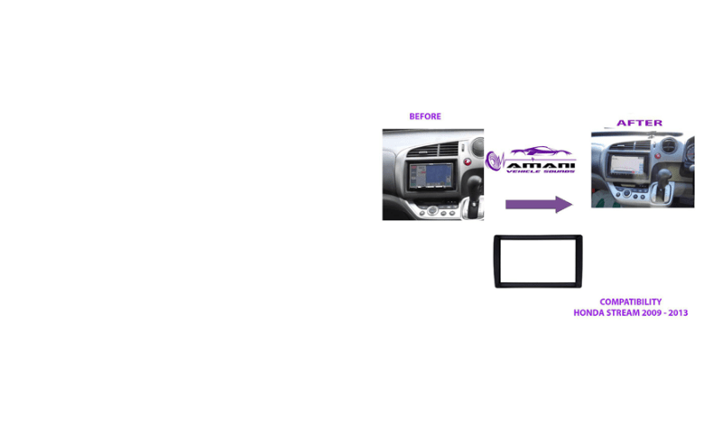 Car Radio Fascia For Honda Stream